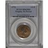 Image 3 : 1773 1/2P Virginia Halfpenny, No Period MS63 Red PCGS. 