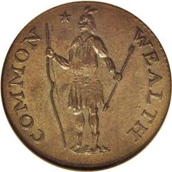 1787 1/2 C Massachusetts Half Cent MS62 Brown NGC. Ryd 