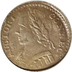 1787 COPPER Connecticut Copper, Mailed Bust Left AU55 