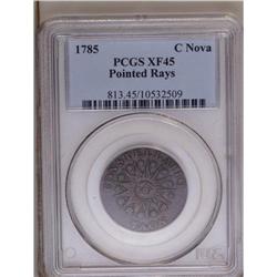 1785 COPPER Nova Constellatio Copper, Pointed Rays XF4 