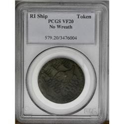 1778-1779 TOKEN Rhode Island Ship Token, No Wreath, Co 