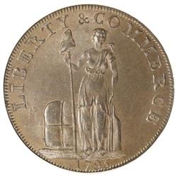 1795 1C Talbot, Allum & Lee Cent, NEW YORK MS65 Brown 