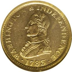 1783 1C Washington & Independence Cent, Draped Bust, B 