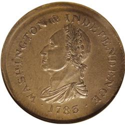 1783 1C Washington & Independence Cent, Draped Bust--B 