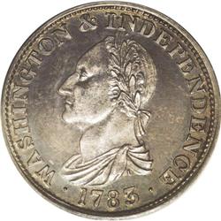 1783 1C Washington & Independence Cent, Draped Bust, S 