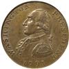 1791 1C Washington Large Eagle Cent MS64 Brown NGC. Ba 