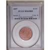 Image 1 : 1857 1/2 C MS63 Red PCGS. C-1, B-1, R.2. A sharply str 