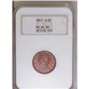 Image 3 : 1857 1/2 C MS64 Red NGC. C-1, B-1, R.2. The final date 