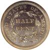 Image 2 : 1856 1/2 C PR65 Brown NGC. B-3, R.4. The Philadelphia 
