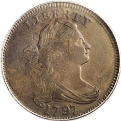 1797 1C Reverse of 1797, Stems XF40 PCGS. S-137, R.3. 