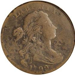 1799 1C --Corroded--ANACS. Fine 12 Details. S-189, High 