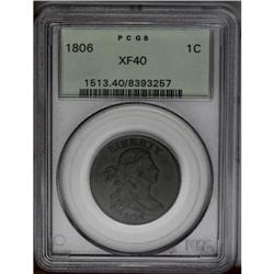 1806 1C XF40 PCGS. S-270, R.1. The only dies. This glo 