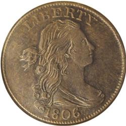 1806 1C MS61 Brown NGC. S-270, R.1. The sole die pairi 