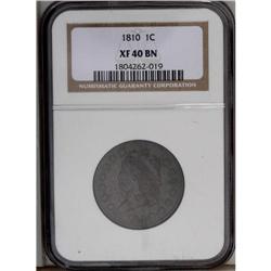 1810 1C XF40 NGC. 1810 S-283, B-4, R.2. Light, even we 