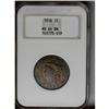 1818 1C MS64 Brown NGC. N-10, R.1. Glimpses of gold hu 