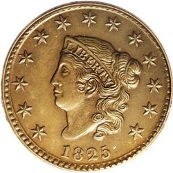 1825 1C MS63 Brown PCGS. N-9, High R.2. Easily identif 