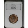 Image 1 : 1852 1C MS65 Red and Brown NGC. N-3, R.1. Grellman Die 