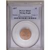 Image 3 : 1857 1C MS65 PCGS. Light golden-tan in color, this mag 