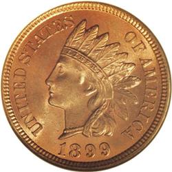 1899 1C MS67 Red NGC. Lovely sunset-red color overlies 