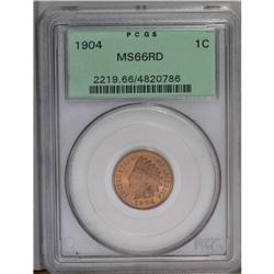 1904 1C MS66 Red PCGS. Outstanding luster marks this s 