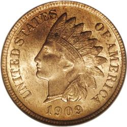 1909-S 1C MS64 Red PCGS. A nice, attractive copper-gol 