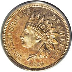 1860 1C PR64 PCGS. The 1860 coins, including proofs, a 
