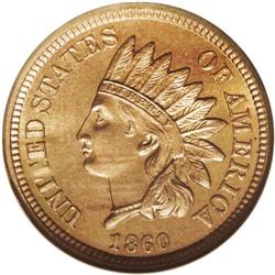 1860 1C PR66 NGC. This beautiful piece offers lovely h 