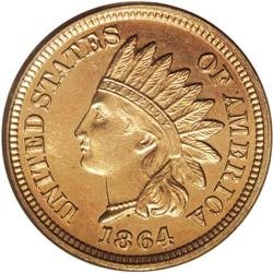 1864 1C Copper Nickel PR66 Cameo PCGS. This beautiful 