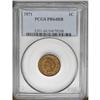 Image 1 : 1871 1C PR64 Red and Brown PCGS. Shallow N in ONE. The 