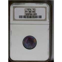 1876 1C PR66 Red and Brown NGC. This pinpoint-sharp Pr 