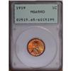 Image 1 : 1919 1C MS65 Red PCGS. Lovely orange and lime hues end 