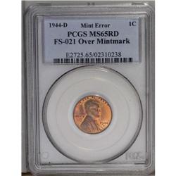 1944-D 1C MS65 Red PCGS. FS-021. The lesser of the D-o 