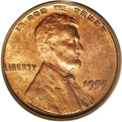 1955/55 1C Doubled Die Obverse MS62 Red and Brown PCGS 