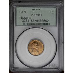 1909 1C PR65 Red and Brown PCGS. A razor-sharp example 