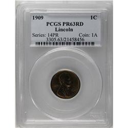 1909 1C PR63 Red PCGS. Lustrous, copper-gold surfaces 