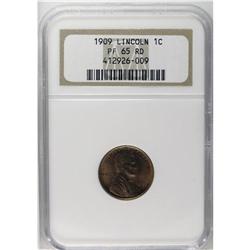 1909 1C PR65 Red NGC. A full red matte proof, with sub 