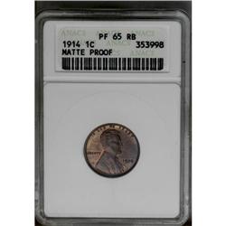 1914 1C PR65 Red and Brown ANACS. This penetratingly s 