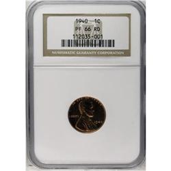 1940 1C PR66 Red NGC. An outstanding Premium Gem proof 