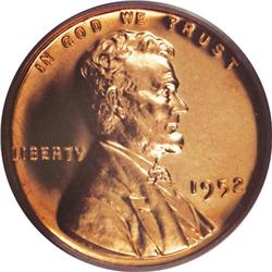 1952 1C PR67 Cameo PCGS. This cherry-red Superb Gem bo 