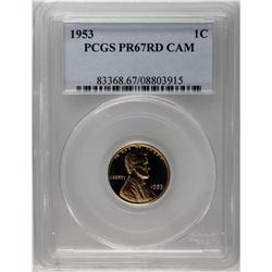 1953 1C PR67 Cameo PCGS. A pleasing Superb Gem with ni 