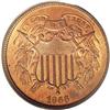 Image 1 : 1866 2C MS66 Red and Brown PCGS. This lustrous and bol 