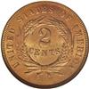 Image 2 : 1869 2C MS65 Red NGC. Sharply defined with smooth, eve 