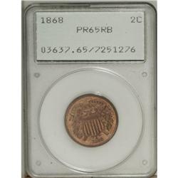 1868 2C PR65 Red and Brown PCGS. The original red colo 
