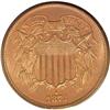 Image 1 : 1873 2C OPEN 3 PR65 Red and Brown PCGS.From The Antigo 