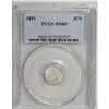 Image 1 : 1851 3CS MS65 PCGS. This trime has lustrous surfaces l 