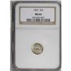 1852 3CS MS66 NGC. This satiny trime is boldly impress 