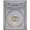 Image 1 : 1852 3CS MS66 PCGS. Satiny and well struck, this trime 