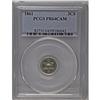 1861 3CS PR64 Cameo PCGS. Flashy and intensely reflect 