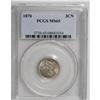 1870 3CN MS65 PCGS. A satiny and subtle Gem with powde 