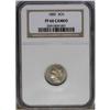 1883 3CN PR66 Cameo NGC. Light golden patina on the ob 